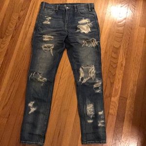 Levis Orange tab-high waist distressed jeans